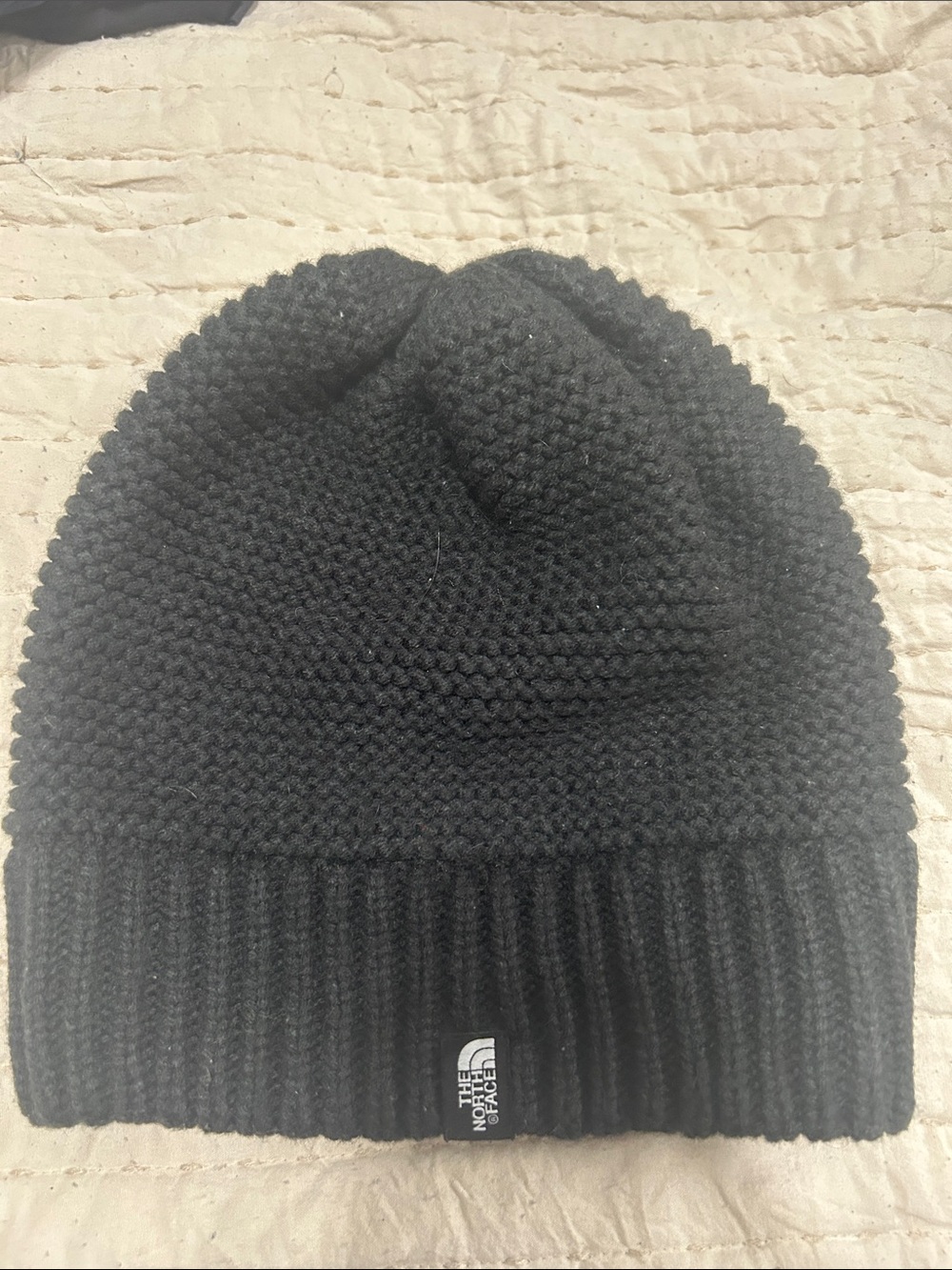 The North Face Black Ribbed Knit Beanie
